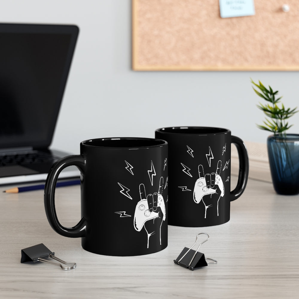 Rock On Xbox  Black Mug